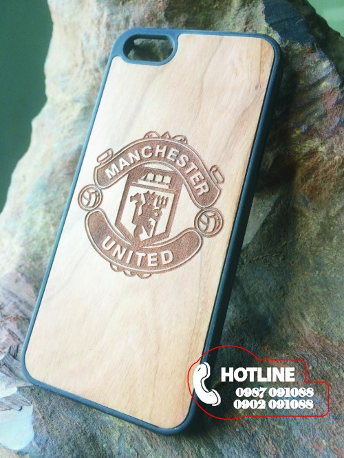 Ốp lưng gỗ iphone 5/5s - Họa tiết CLB Manchester United